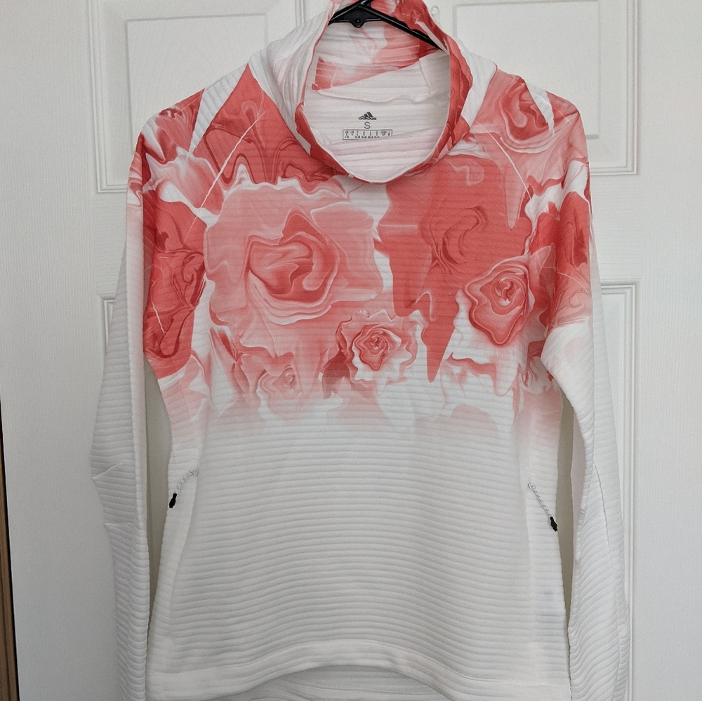 NWT Adidas TKO Cover-Up Top Non Dyed/Clear Orange